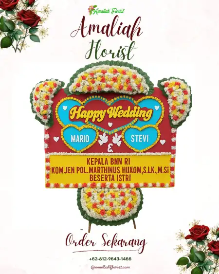 Papan Bunga Pernikahan Mojodemak